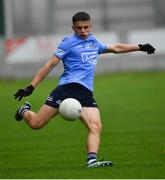 2 August 2021; Seán Gannon of Dublin during the 2021 Electric Ireland Leinster Minor Football Championship Final match between Meath and Dublin at Bord Na Mona O'Connor Park in Tullamore, Offaly. Photo by Ray McManus/Sportsfile