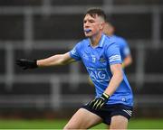 2 August 2021; Mark McNally of Dublin during the 2021 Electric Ireland Leinster Minor Football Championship Final match between Meath and Dublin at Bord Na Mona O'Connor Park in Tullamore, Offaly. Photo by Ray McManus/Sportsfile