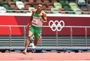 3 August 2021; Leon Reid of Ireland in action during the men's 200 metre heats at the Olympic Stadium during the 2020 Tokyo Summer Olympic Games in Tokyo, Japan. Photo by Ramsey Cardy/Sportsfile
