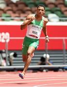 3 August 2021; Leon Reid of Ireland in action during the men's 200 metre heats at the Olympic Stadium during the 2020 Tokyo Summer Olympic Games in Tokyo, Japan. Photo by Ramsey Cardy/Sportsfile