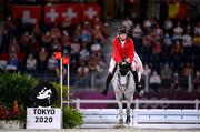 3 August 2021; Martin Fuchs of Switzerland riding Clooney 51 during the jumping individual qualifier at the Equestrian Park during the 2020 Tokyo Summer Olympic Games in Tokyo, Japan. Photo by Stephen McCarthy/Sportsfile