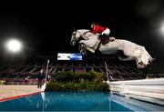 3 August 2021; Koki Saito of Japan riding Chilensky during the jumping individual qualifier at the Equestrian Park during the 2020 Tokyo Summer Olympic Games in Tokyo, Japan. Photo by Stephen McCarthy/Sportsfile
