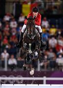 3 August 2021; Andreas Schou of Denmark riding Darc De Lux during the jumping individual qualifier at the Equestrian Park during the 2020 Tokyo Summer Olympic Games in Tokyo, Japan. Photo by Stephen McCarthy/Sportsfile