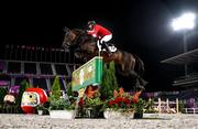 3 August 2021; Enrique Gonzalez of Mexico riding Chacna during the jumping individual qualifier at the Equestrian Park during the 2020 Tokyo Summer Olympic Games in Tokyo, Japan. Photo by Stephen McCarthy/Sportsfile