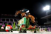 3 August 2021; El Ghali Boukaa of Marocco riding Ugolino Du Clos during the jumping individual qualifier at the Equestrian Park during the 2020 Tokyo Summer Olympic Games in Tokyo, Japan. Photo by Stephen McCarthy/Sportsfile