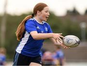 3 August 2021; Laura O'Brien, age 12, in action during the Bank of Ireland Leinster Rugby Summer Camp at Enniscorthy RFC in Enniscorthy, Wexford. Photo by Matt Browne/Sportsfile