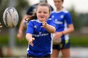3 August 2021; Emily Nolan, age 9, in action during the Bank of Ireland Leinster Rugby Summer Camp at Enniscorthy RFC in Enniscorthy, Wexford. Photo by Matt Browne/Sportsfile