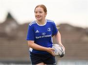 3 August 2021; Laura O'Brien, age 12, in action during the Bank of Ireland Leinster Rugby Summer Camp at Enniscorthy RFC in Enniscorthy, Wexford. Photo by Matt Browne/Sportsfile