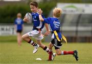 3 August 2021; Conor Delaney, age 11, in action during the Bank of Ireland Leinster Rugby Summer Camp at Enniscorthy RFC in Enniscorthy, Wexford. Photo by Matt Browne/Sportsfile