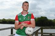 5 August 2021; Stephen Coen of Mayo poses for a portrait during the GAA All-Ireland Senior Football Championship Launch at Clare Lake in Claremorris, Mayo. Photo by Sam Barnes/Sportsfile