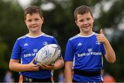 3 August 2021; 10 year old twins David, left, and Darragh during the Bank of Ireland Leinster Rugby Summer Camp at Enniscorthy RFC in Enniscorthy, Wexford. Photo by Matt Browne/Sportsfile