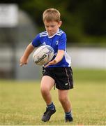 3 August 2021; Charlie Fttzgerald, age 7, in action during the Bank of Ireland Leinster Rugby Summer Camp at Enniscorthy RFC in Enniscorthy, Wexford. Photo by Matt Browne/Sportsfile
