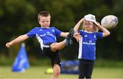 3 August 2021; Sam Brooks, age 7, in action during the Bank of Ireland Leinster Rugby Summer Camp at Enniscorthy RFC in Enniscorthy, Wexford. Photo by Matt Browne/Sportsfile