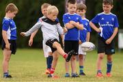 3 August 2021; Harry Hemmingway, age 7, in action during the Bank of Ireland Leinster Rugby Summer Camp at Enniscorthy RFC in Enniscorthy, Wexford. Photo by Matt Browne/Sportsfile