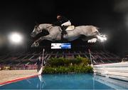 3 August 2021; Daniel Meech of New Zealand riding Cinca 3 during the jumping individual qualifier at the Equestrian Park during the 2020 Tokyo Summer Olympic Games in Tokyo, Japan. Photo by Stephen McCarthy/Sportsfile