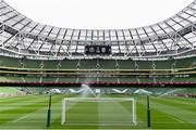 3 August 2021; A general view of the Aviva Stadium before the UEFA Europa Conference League third qualifying round first leg match between Bohemians and PAOK at Aviva Stadium in Dublin. Photo by Ben McShane/Sportsfile