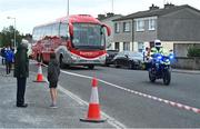 31 July 2021; The Dublin team bus arrives behind a Garda escort before the GAA Hurling All-Ireland Senior Championship Quarter-Final match between Dublin and Cork at Semple Stadium in Thurles, Tipperary. Photo by Piaras Ó Mídheach/Sportsfile