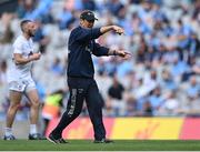 1 August 2021; Kildare manager Jack O'Connor at half-time during the Leinster GAA Football Senior Championship Final match between Dublin and Kildare at Croke Park in Dublin. Photo by Piaras Ó Mídheach/Sportsfile