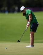 4 August 2021; Leona Maguire of Ireland makes a putt on the 11th green during round one of the women's individual stroke play at the Kasumigaseki Country Club during the 2020 Tokyo Summer Olympic Games in Kawagoe, Saitama, Japan. Photo by Brendan Moran/Sportsfile