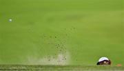 4 August 2021; Bianca Pagdanganan of Philippines chips out of a bunker on the 16th green during round one of the women's individual stroke play at the Kasumigaseki Country Club during the 2020 Tokyo Summer Olympic Games in Kawagoe, Saitama, Japan. Photo by Brendan Moran/Sportsfile