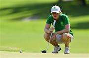 4 August 2021; Stephanie Meadow of Ireland lines up a putt on the 13th green during round one of the women's individual stroke play at the Kasumigaseki Country Club during the 2020 Tokyo Summer Olympic Games in Kawagoe, Saitama, Japan. Photo by Brendan Moran/Sportsfile