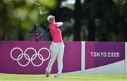 4 August 2021; Min Lee of Chinese Taipei watches her drive from the 14th tee box during round one of the women's individual stroke play at the Kasumigaseki Country Club during the 2020 Tokyo Summer Olympic Games in Kawagoe, Saitama, Japan. Photo by Brendan Moran/Sportsfile