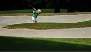 4 August 2021; Stephanie Meadow of Ireland plays out of a bunker on the 16th fairway during round one of the women's individual stroke play at the Kasumigaseki Country Club during the 2020 Tokyo Summer Olympic Games in Kawagoe, Saitama, Japan. Photo by Brendan Moran/Sportsfile