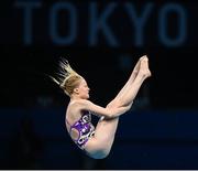 4 August 2021; Sofiia Lyskun of Ukraine in action during the preliminary round of the women's 10 metre platform at the Tokyo Aquatics Centre on day ten of the 2020 Tokyo Summer Olympic Games in Tokyo, Japan. Photo by Ramsey Cardy/Sportsfile