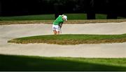 4 August 2021; Stephanie Meadow of Ireland plays from a bunker on the 16th fairway during round one of the women's individual stroke play at the Kasumigaseki Country Club during the 2020 Tokyo Summer Olympic Games in Kawagoe, Saitama, Japan. Photo by Brendan Moran/Sportsfile