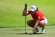 4 August 2021; Kim Metraux of Switzerland during round one of the women's individual stroke play at the Kasumigaseki Country Club during the 2020 Tokyo Summer Olympic Games in Kawagoe, Saitama, Japan. Photo by Brendan Moran/Sportsfile