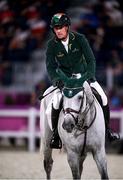 4 August 2021; Darragh Kenny of Ireland riding Cartello during the jumping individual final at the Equestrian Park during the 2020 Tokyo Summer Olympic Games in Tokyo, Japan. Photo by Stephen McCarthy/Sportsfile