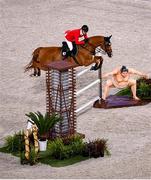 4 August 2021; Daisuke Fukushima of Japan riding Chayon during the jumping individual final at the Equestrian Park during the 2020 Tokyo Summer Olympic Games in Tokyo, Japan. Photo by Stephen McCarthy/Sportsfile