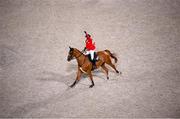 4 August 2021; Daisuke Fukushima of Japan riding Chayon celebrates a clear round during the jumping individual final at the Equestrian Park during the 2020 Tokyo Summer Olympic Games in Tokyo, Japan. Photo by Stephen McCarthy/Sportsfile