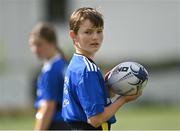 4 August 2021; Guy Larkin, age 12, during the Bank of Ireland Leinster Rugby Summer Camp Tullamore RFC in Tullamore, Offaly. Photo by Piaras Ó Mídheach/Sportsfile