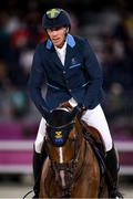 4 August 2021; Henrik von Eckermann of Sweden riding King Edward following the jumping individual final at the Equestrian Park during the 2020 Tokyo Summer Olympic Games in Tokyo, Japan. Photo by Stephen McCarthy/Sportsfile