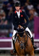 4 August 2021; Gold medalist Ben Maher of Great Britain riding Explosion W following the jumping individual final at the Equestrian Park during the 2020 Tokyo Summer Olympic Games in Tokyo, Japan. Photo by Stephen McCarthy/Sportsfile