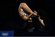 4 August 2021; Alais Kalonji of France in action during the preliminary round of the women's 10 metre platform at the Tokyo Aquatics Centre on day ten of the 2020 Tokyo Summer Olympic Games in Tokyo, Japan. Photo by Ramsey Cardy/Sportsfile