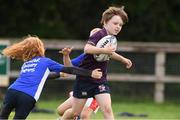 4 August 2021; William Marrey, age 7, in action during the Bank of Ireland Leinster Rugby Summer Camp at Coolmine RFC in Dublin. Photo by Matt Browne/Sportsfile