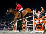 4 August 2021; Beat Mandli of Switzerland riding Dsarie during the jumping individual final at the Equestrian Park during the 2020 Tokyo Summer Olympic Games in Tokyo, Japan. Photo by Stephen McCarthy/Sportsfile