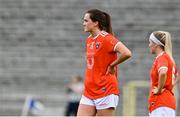 1 August 2021; Aimee Mackin of Armagh dejected after the TG4 Ladies Football All-Ireland Championship Quarter-Final match between Armagh and Meath at St Tiernach's Park in Clones, Monaghan. Photo by Sam Barnes/Sportsfile