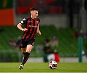 29 July 2021; Andy Lyons of Bohemians during the UEFA Europa Conference League second qualifying round second leg match between Bohemians and F91 Dudelange at Aviva Stadium in Dublin. Photo by Eóin Noonan/Sportsfile