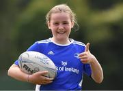 4 August 2021; Ciara Byrne, age 11, during the Bank of Ireland Leinster Rugby Summer Camp at Coolmine RFC in Dublin. Photo by Matt Browne/Sportsfile