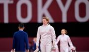 5 August 2021; Natalya Coyle of Ireland during the women's individual fencing ranking round at Musashino Forest Sport Plaza on day 13 during the 2020 Tokyo Summer Olympic Games in Tokyo, Japan. Photo by Brendan Moran/Sportsfile