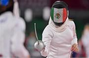 5 August 2021; Mariana Arceo of Mexico during the women's individual fencing ranking round at Musashino Forest Sport Plaza on day 13 during the 2020 Tokyo Summer Olympic Games in Tokyo, Japan. Photo by Brendan Moran/Sportsfile