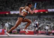 5 August 2021; Cynthia Bolingo of Belgium in action during round one of the women's 4 x 400 metre relay at the Olympic Stadium on day 13 during the 2020 Tokyo Summer Olympic Games in Tokyo, Japan. Photo by Stephen McCarthy/Sportsfile