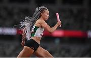 5 August 2021; Aliaksandra Khilmanovich of Belarus in action during round one of the women's 4 x 400 metre relay at the Olympic Stadium on day 13 during the 2020 Tokyo Summer Olympic Games in Tokyo, Japan. Photo by Stephen McCarthy/Sportsfile