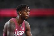 5 August 2021; Michael Cherry of USA before the final of the men's 400 metres at the Olympic Stadium on day 13 during the 2020 Tokyo Summer Olympic Games in Tokyo, Japan. Photo by Stephen McCarthy/Sportsfile