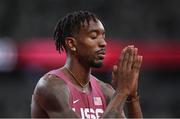 5 August 2021; Michael Cherry of USA before the final of the men's 400 metres at the Olympic Stadium on day 13 during the 2020 Tokyo Summer Olympic Games in Tokyo, Japan. Photo by Stephen McCarthy/Sportsfile