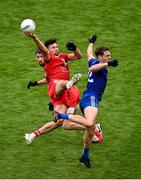 31 July 2021; Conor McKenna of Tyrone in action against Niall Kearns of Monaghan during the Ulster GAA Football Senior Championship Final match between Monaghan and Tyrone at Croke Park in Dublin. Photo by Sam Barnes/Sportsfile