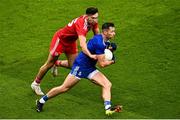 31 July 2021; Dessie Ward of Monaghan in action against Conor McKenna of Tyrone during the Ulster GAA Football Senior Championship Final match between Monaghan and Tyrone at Croke Park in Dublin. Photo by Sam Barnes/Sportsfile